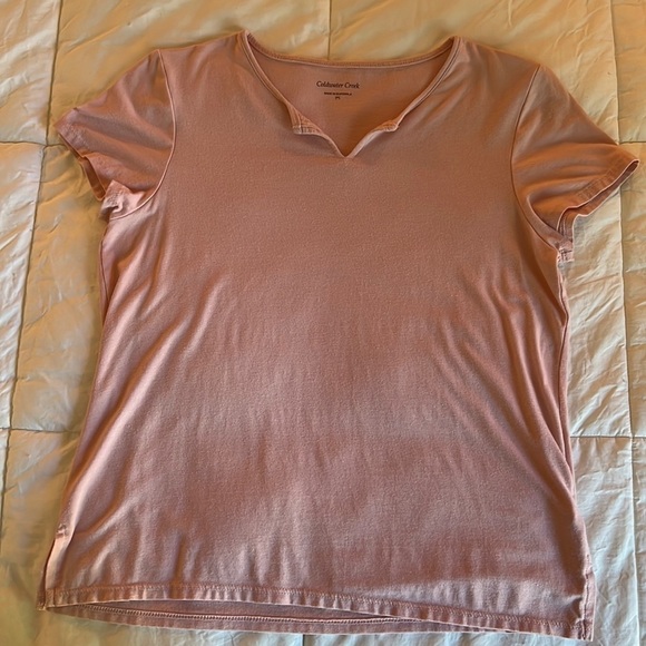 Coldwater Creek Woman’s Fitted Cotton Tee Shirt - Picture 2 of 5